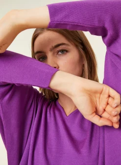 Maison Montagut Pulls>Pull Manches Chauve-Souris En Laine Merinos - Boxe