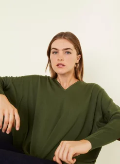 Maison Montagut Pulls>Pull Manches Chauve-Souris En Laine Merinos - Boxe