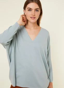 Maison Montagut Pulls>Pull Manches Chauve-Souris En Laine Merinos - Boxe
