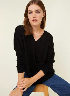 Maison Montagut Pulls>Pull Manches Chauve-Souris En Laine Merinos - Boxe