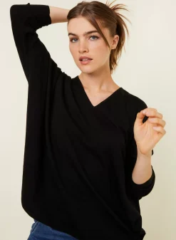 Maison Montagut Pulls>Pull Manches Chauve-Souris En Laine Merinos - Boxe