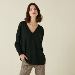 Maison Montagut Pulls>Pull Manches Chauve-Souris En Laine Merinos - Boxe