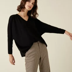 Maison Montagut Pulls>Pull Manches Chauve-Souris En Laine Merinos - Boxe