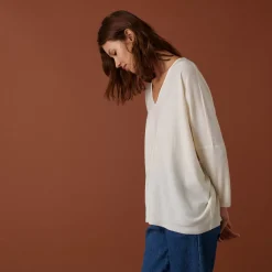 Maison Montagut Pulls>Pull Manches Chauve-Souris En Laine Merinos - Boxe