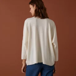 Maison Montagut Pulls>Pull Manches Chauve-Souris En Laine Merinos - Boxe