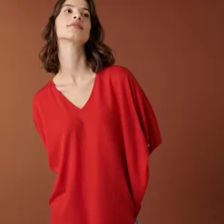 Maison Montagut Pulls>Pull Manches Chauve-Souris En Laine Merinos - Boxe