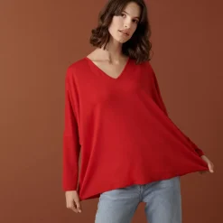 Maison Montagut Pulls>Pull Manches Chauve-Souris En Laine Merinos - Boxe