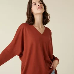 Maison Montagut Pulls>Pull Manches Chauve-Souris En Laine Merinos - Boxe