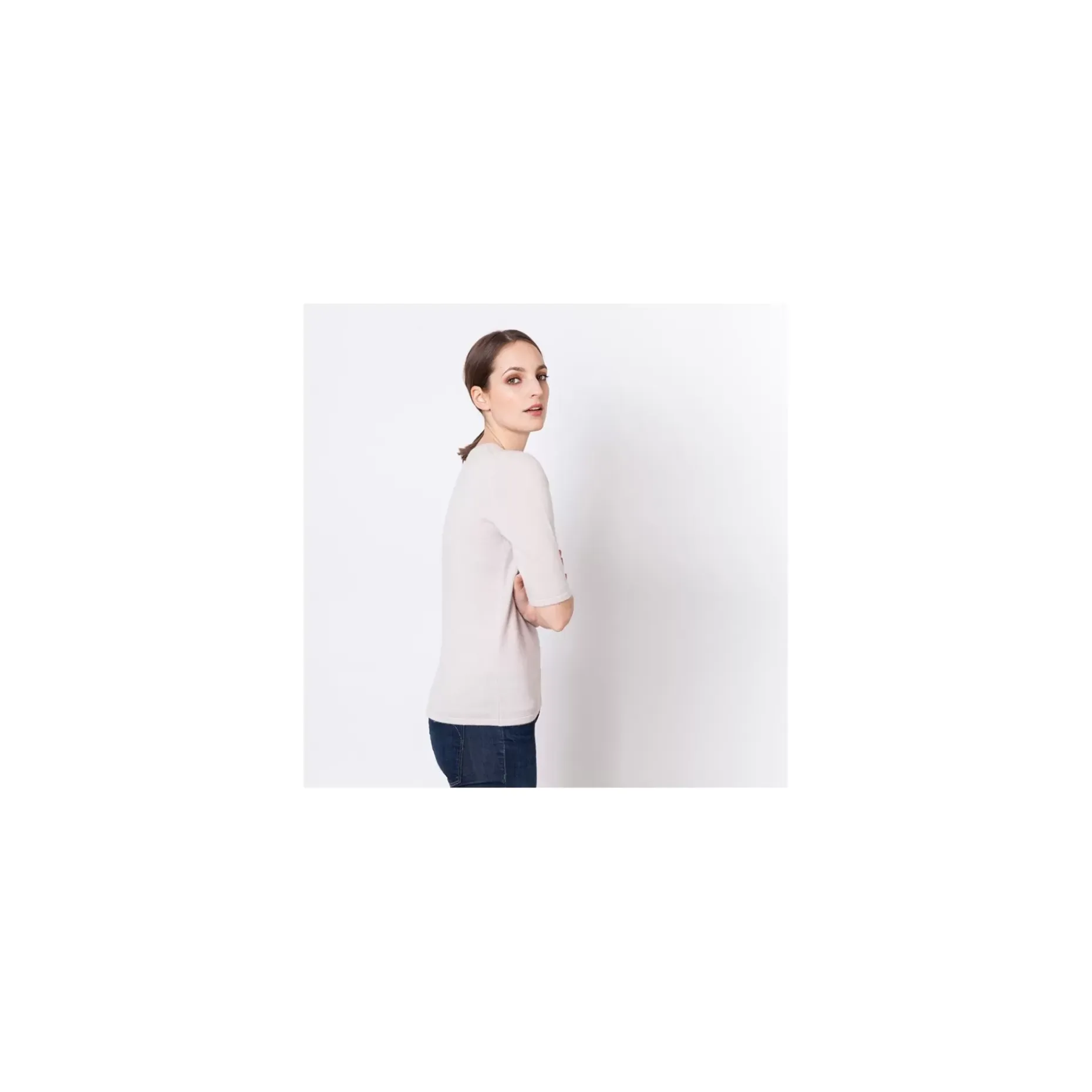 Maison Montagut Pulls>Pull Manches Coudes En Cachemire Juliette