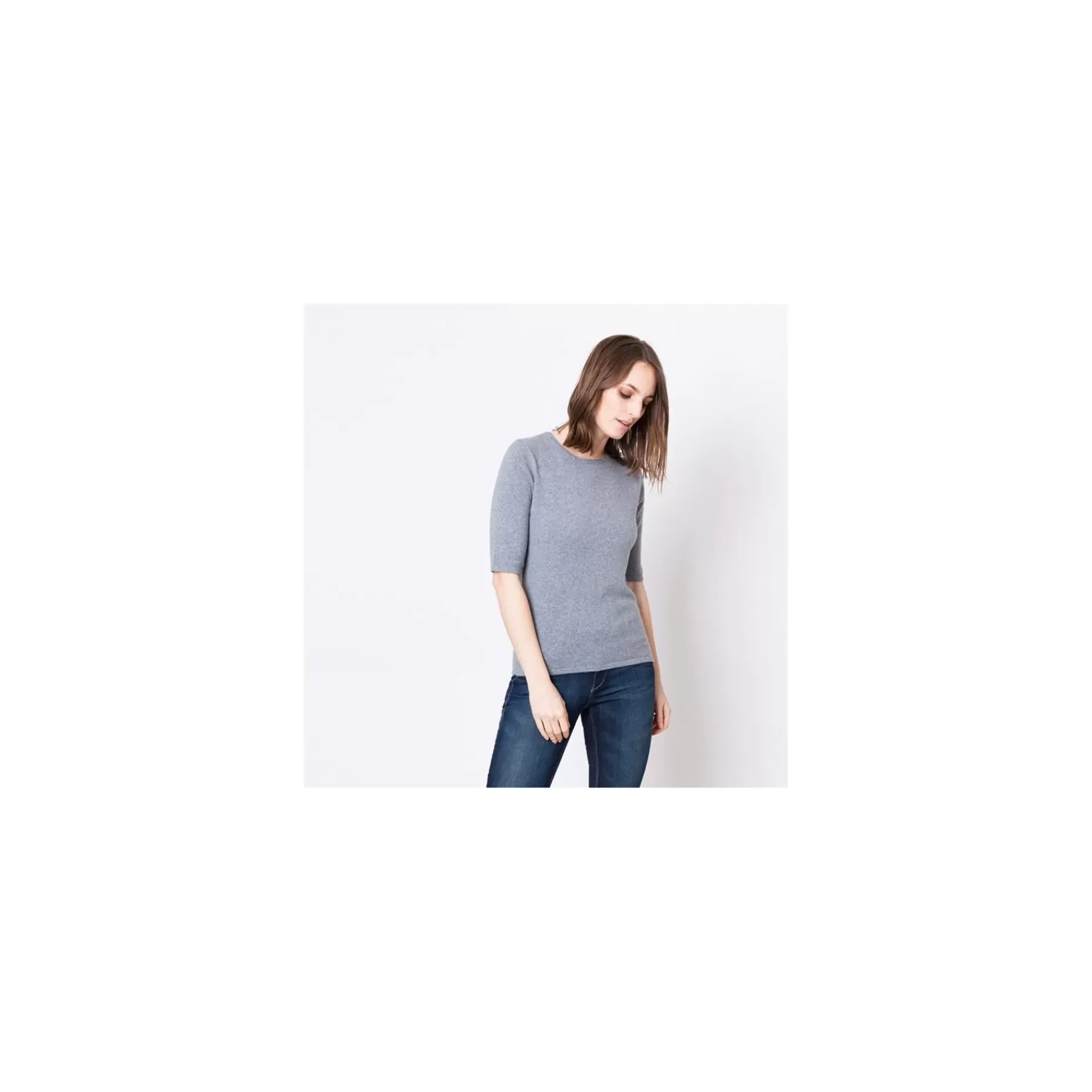 Maison Montagut Pulls>Pull Manches Coudes En Cachemire Juliette