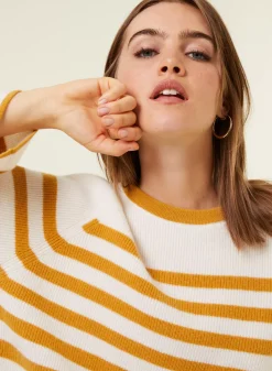 Maison Montagut Pulls>Pull Mariniere En Cachemire A Manches Ample - Gaelle