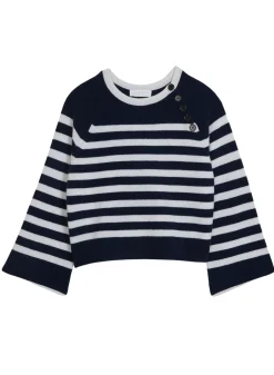 Maison Montagut Pulls>Pull Mariniere En Cachemire A Manches Ample - Gaelle