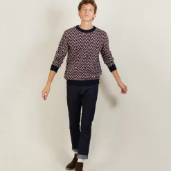 Maison Montagut Pulls>Pull Motifs Chevrons En Laine Et Alpaga - Luka