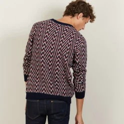 Maison Montagut Pulls>Pull Motifs Chevrons En Laine Et Alpaga - Luka