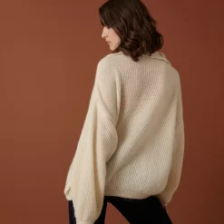 Maison Montagut Pulls>Pull Oversize Boutonne En Mohair - Clea