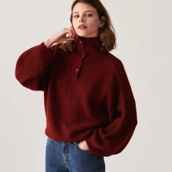 Maison Montagut Pulls>Pull Oversize Boutonne En Mohair - Clea