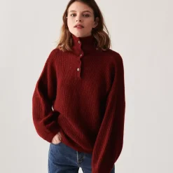 Maison Montagut Pulls>Pull Oversize Boutonne En Mohair - Clea
