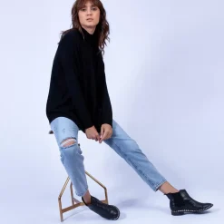 Maison Montagut Pulls>Pull Oversize Col Montant - Garance
