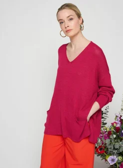 Maison Montagut Pulls>Pull Oversize Col V En Corallo - Telma