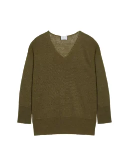 Maison Montagut Pulls>Pull Oversize Col V En Lin - Tiphaine
