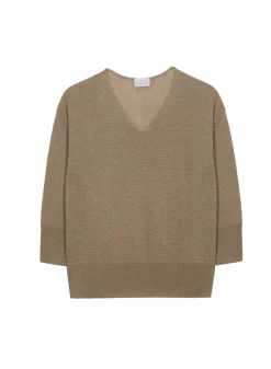 Maison Montagut Pulls>Pull Oversize Col V En Lin - Tiphaine