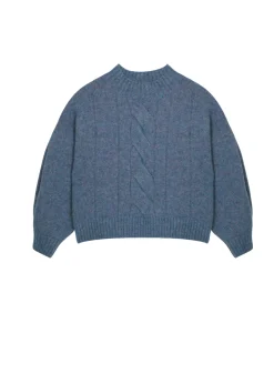 Maison Montagut Pulls>Pull Ras De Cou Chine En Laine Melangee - Laetitia