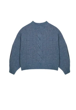Maison Montagut Pulls>Pull Ras De Cou Chine En Laine Melangee - Laetitia