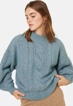 Maison Montagut Pulls>Pull Ras De Cou Chine En Laine Melangee - Laetitia
