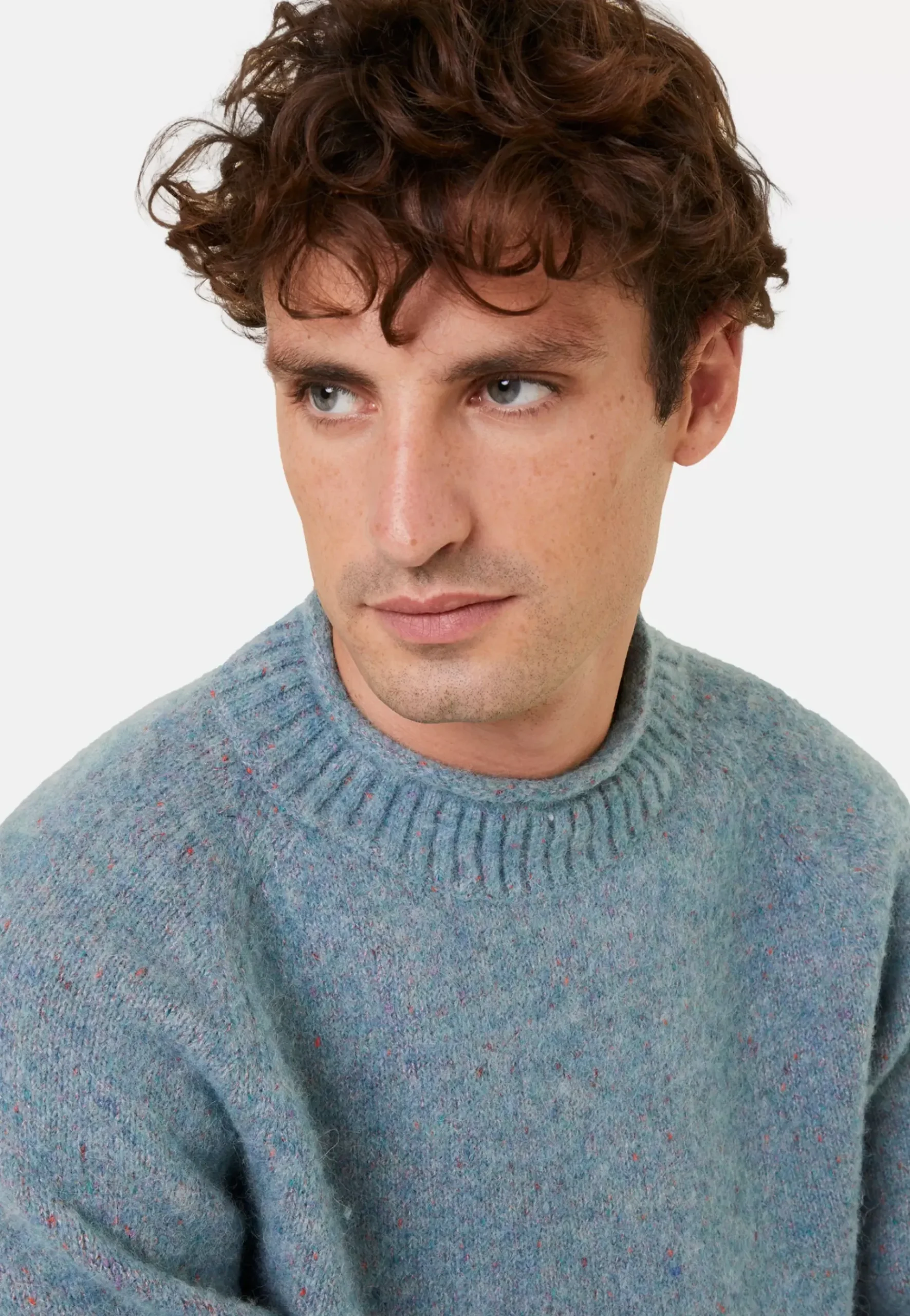 Maison Montagut Pulls>Pull Ras De Cou Chine En Laine Melangee - Ferdinand