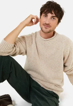 Maison Montagut Pulls>Pull Ras De Cou Chine En Laine Melangee - Ferdinand