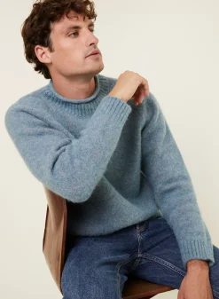 Maison Montagut Pulls>Pull Ras De Cou Chine En Laine Melangee - Ferdinand