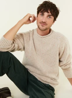 Maison Montagut Pulls>Pull Ras De Cou Chine En Laine Melangee - Ferdinand