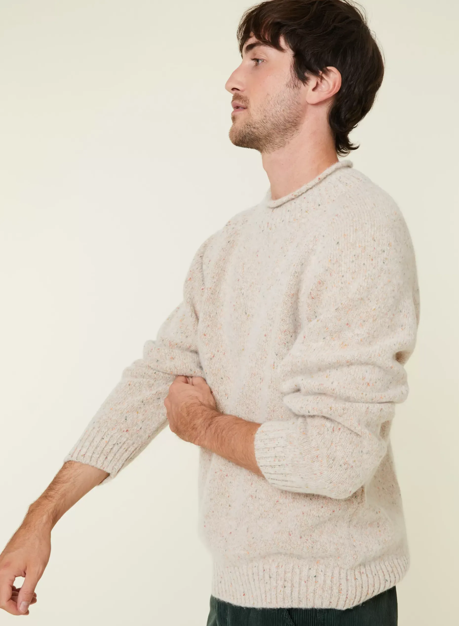 Maison Montagut Pulls>Pull Ras De Cou Chine En Laine Melangee - Ferdinand