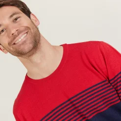 Maison Montagut Pulls>Pull Raye En Cachemire Et Lin - Dalton