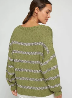Maison Montagut Pulls>Pull Raye En Coton Et Lin - Thildie