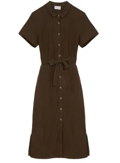 Maison Montagut Robes>Robe Chemise Manches Courtes En Lin - Tori