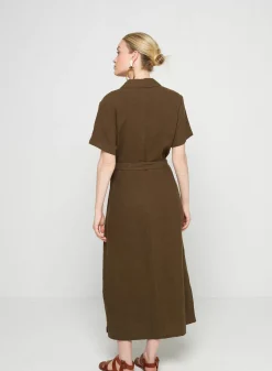 Maison Montagut Robes>Robe Chemise Manches Courtes En Lin - Tori