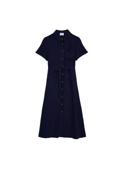 Maison Montagut Robes>Robe Chemise Manches Courtes En Lin - Tori