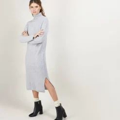 Maison Montagut Robes>Robe En Cachemire 4 Fils A Mailles Torsadees - Gisele