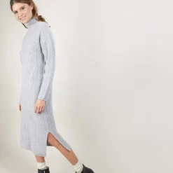 Maison Montagut Robes>Robe En Cachemire 4 Fils A Mailles Torsadees - Gisele