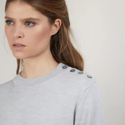 Maison Montagut Robes>Robe En Laine Boutons Epaule - Frankie