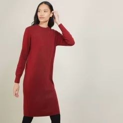 Maison Montagut Robes>Robe En Laine Boutons Epaule - Frankie