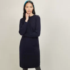 Maison Montagut Robes>Robe En Laine Boutons Epaule - Frankie