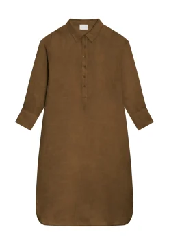Maison Montagut Robes>Robe Longue Col Polo En Lin - Valerie