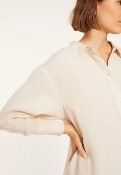 Maison Montagut Robes>Robe Longue Col Polo En Lin - Valerie