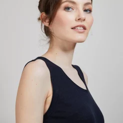 Maison Montagut Robes>Robe Longue En Lin Flamme - Bardot