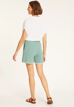 Maison Montagut Pantalons>Short A Poches En Coton Brosse - Maze