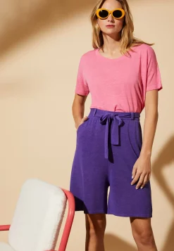 Maison Montagut Pantalons>Short Fluide En Lin Flamme - Maceo