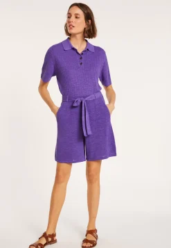 Maison Montagut Pantalons>Short Fluide En Lin Flamme - Maceo