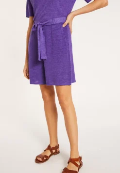 Maison Montagut Pantalons>Short Fluide En Lin Flamme - Maceo